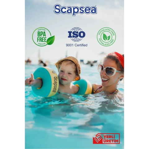 Scap Sea Çocuklar İçin İçi Dolgulu Yüzme Kolluğu 10kg - 40kg arası