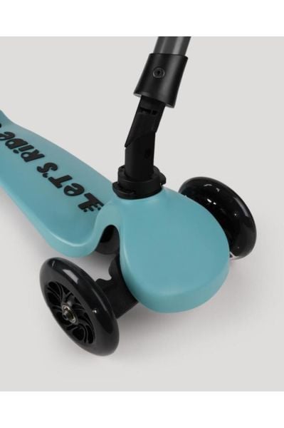LC Let's Ride Two Işıklı Katlanabilir 3 Tekerlekli Scooter Turkuaz