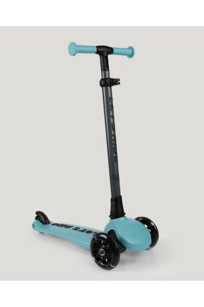 Let's Ride Two Işıklı Katlanabilir 3 Tekerlekli Scooter Turkuaz