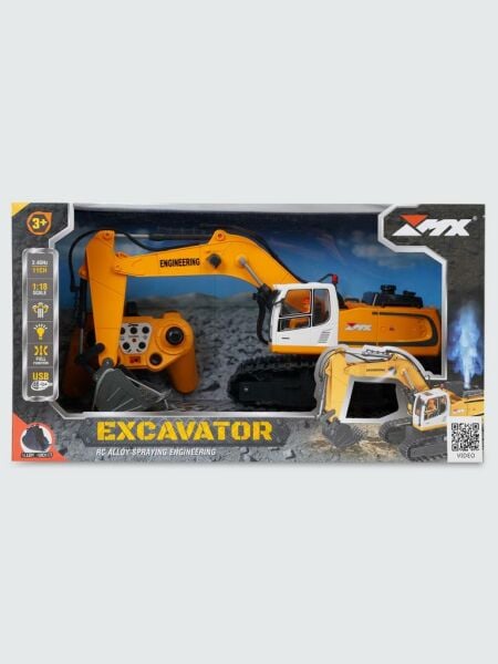 1:18 9 Kanal Uzaktan Kumandalı Kepçe Sarı