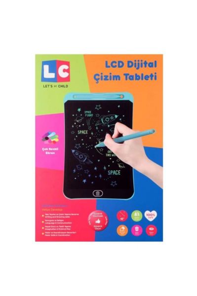 LC Dijital Renkli Çizim Tableti, Yazı Çizim Tableti, Çocuk Yazı Çizim Tableti, 12 Inç