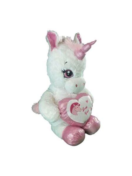 Peluş 60 cm Kalpli Boynuzlu At