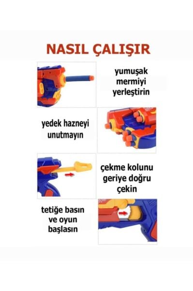 Nişancı 3 Yumuşak Sünger Atan Tabanca