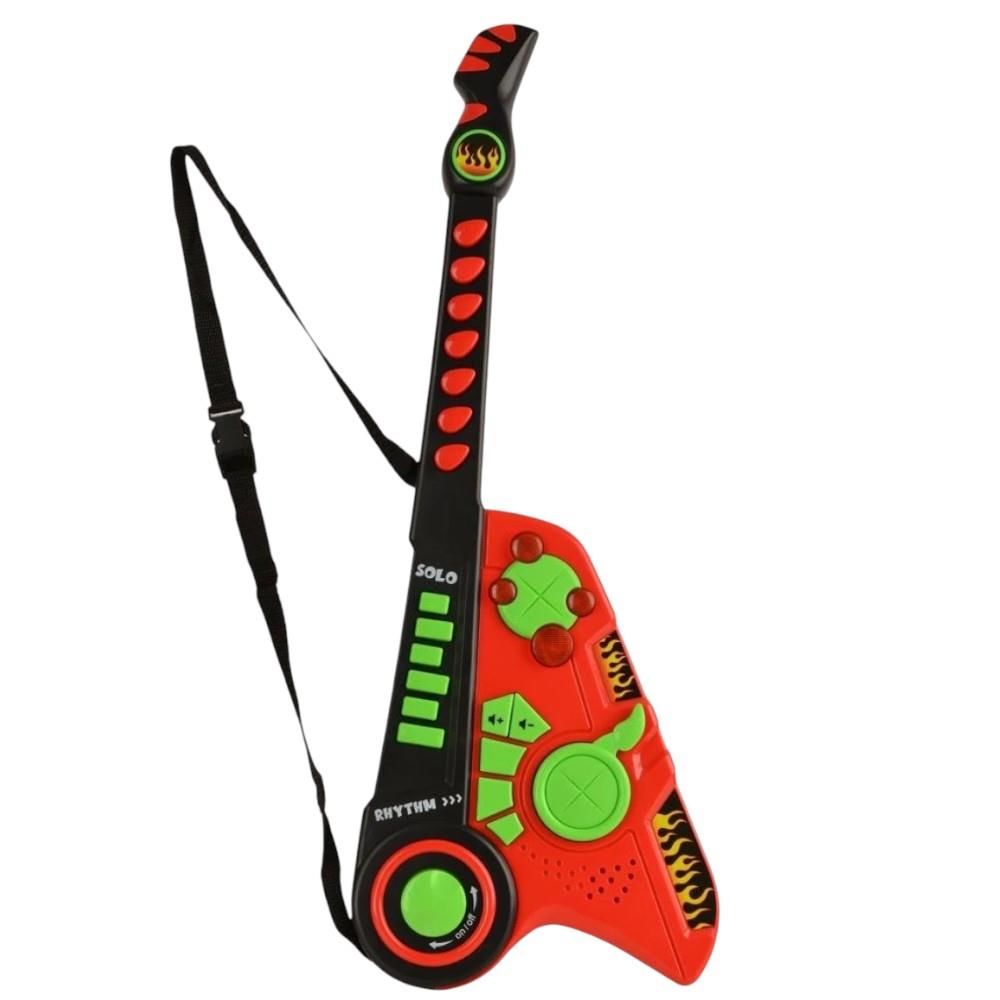 Led Işıklı Melodili Askılı Müzikli Gitar - LC-30968