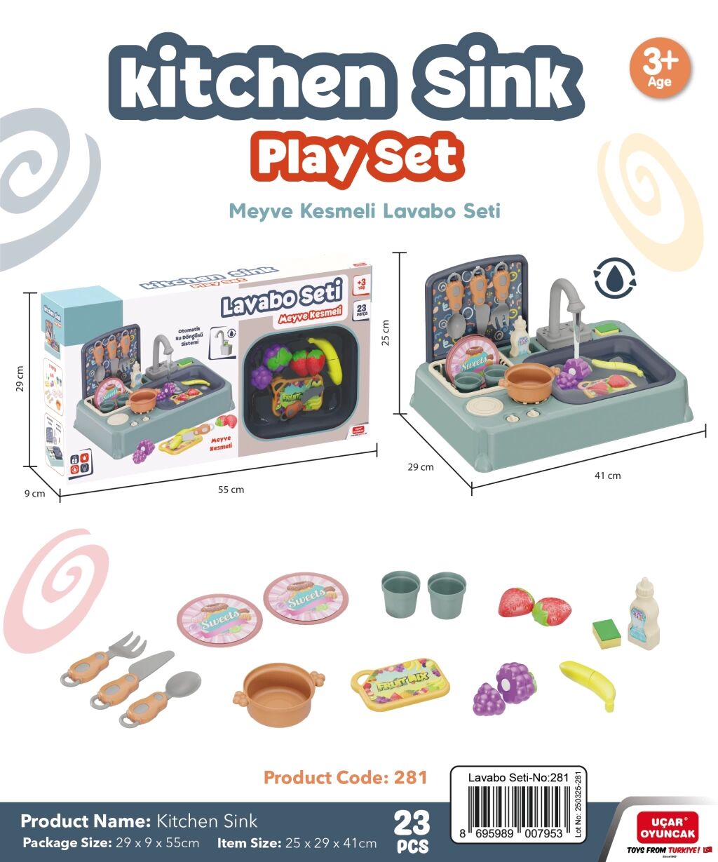 Lavabo Seti Meyve Kesmeli