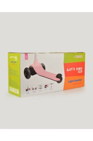 LC Let's Ride Scooter-pembe Renk, Işıklı Teker