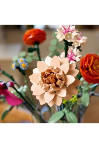 LEGO ® Botanicals Pembe Çiçek Buketi 10342 - Yetişkinler için Dekoratif Çiçek Yapım Seti (749 Parça)