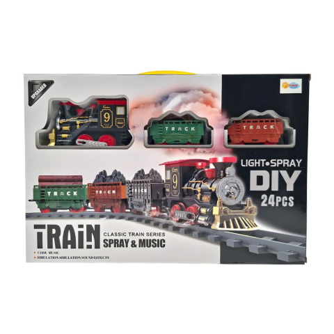 Duman Atan Pilli Işıklı Tren Seti