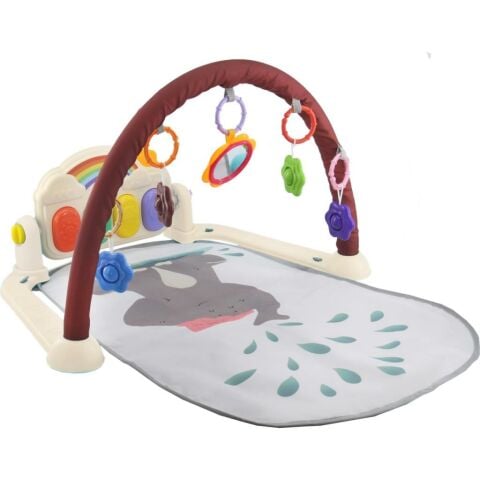 Piyanolu Gökkuşağı Oyun Halısı