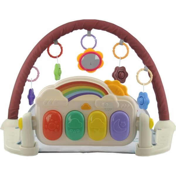 Piyanolu Gökkuşağı Oyun Halısı