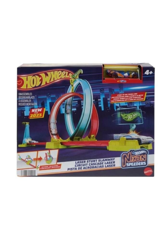 Hot Wheels Neon Yarışlar Çifte Çemberde Yarış Seti Hpc05