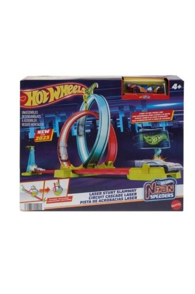Hot Wheels Neon Yarışlar Çifte Çemberde Yarış Seti Hpc05