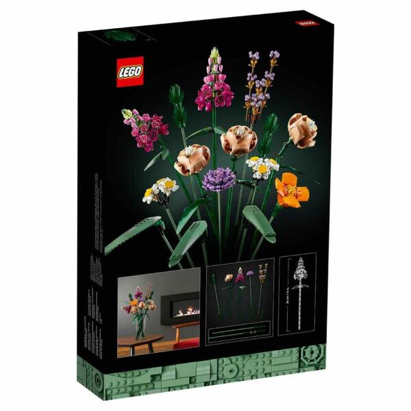 LEGO ® ICONS Çiçek Buketi 10280 - Yetişkinler İçin Koleksiyonluk Dekoratif Yapım Seti (756 Parça)