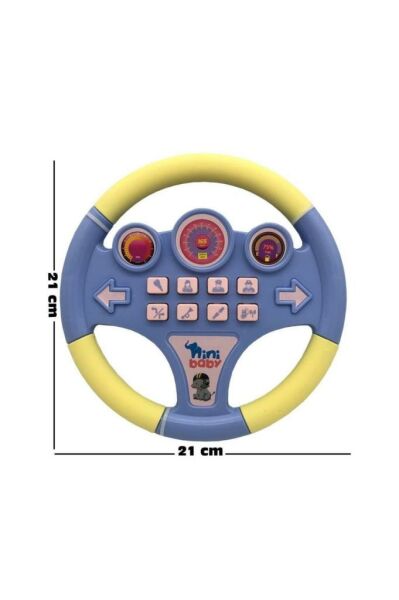 Nini Baby Direksiyon Eğitici Sesli Müzikli 21*21 Cm 8 Tuşlu Oyuncak Direksiyon