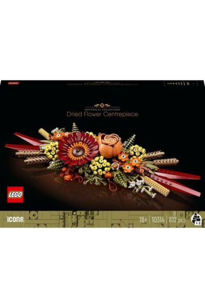 LEGO ® ICONS Kuru Çiçek Aranjmanı 10314 - Yetişkinler İçin Koleksiyonluk Yapım Seti (812 Parça)
