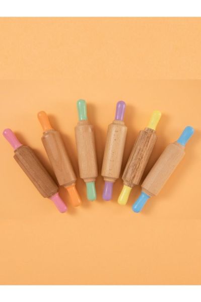 Play Dough Mini Ahşap Merdane-yeşil
