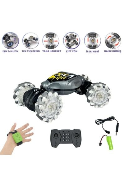 Uzaktan Kumandalı Bilekten Kontrol Şarjlı 2.4G Stunt Araba