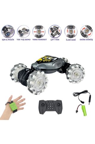 Uzaktan Kumandalı Bilekten Kontrol Şarjlı 2.4G Stunt Araba