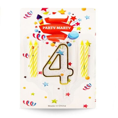 Mum Rakam Simli Şeffaf 4