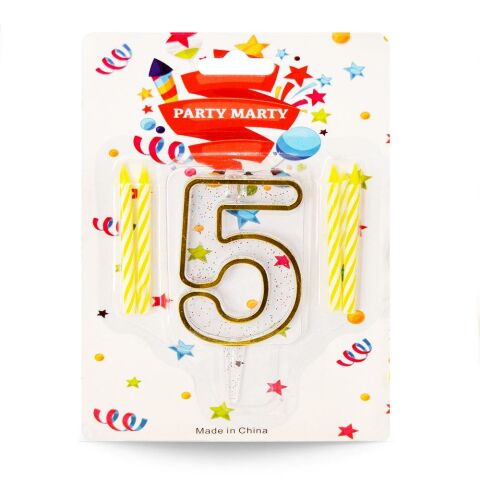 Mum Rakam Simli Şeffaf 5