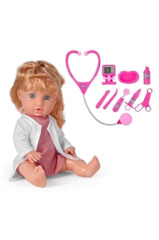 Unisex Çocuk Pembe Senoş Doktor Bebek Oyuncak