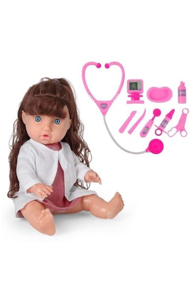 Unisex Çocuk Pembe Senoş Doktor Bebek Oyuncak