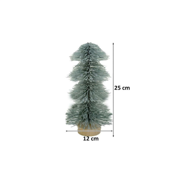 Mini Yılbaşı Ağacı Karlı Fırça Dallı Dekoratif Çam Ağacı 25 cm