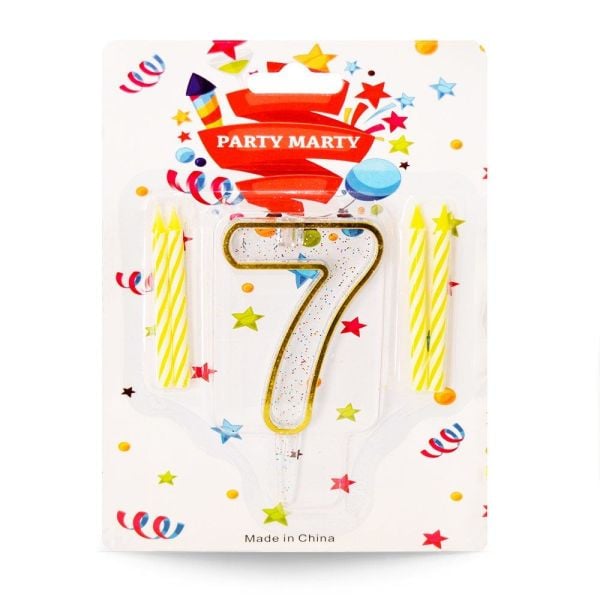 Mum Rakam Simli Şeffaf 7