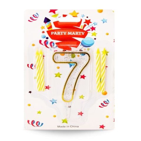 Mum Rakam Simli Şeffaf 7