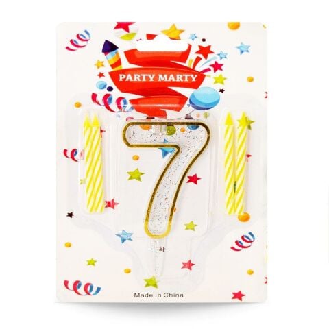 Mum Rakam Simli Şeffaf 7