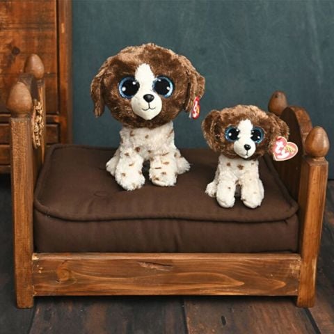 Ty Muddles Beanie Boo Kahverengi Beyaz Köpek 15 cm