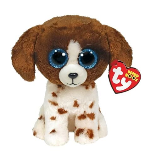 Ty Muddles Beanie Boo Kahverengi Beyaz Köpek 15 cm