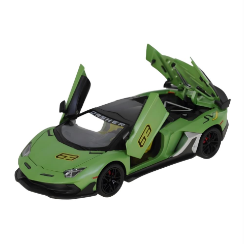 Seher 1:24 Metal Çek Bırak Sesli ve Işıklı Model Spor Araba (Karışık Renk)