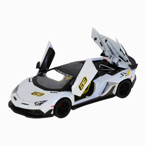 Seher 1:24 Metal Çek Bırak Sesli ve Işıklı Model Spor Araba (Karışık Renk)