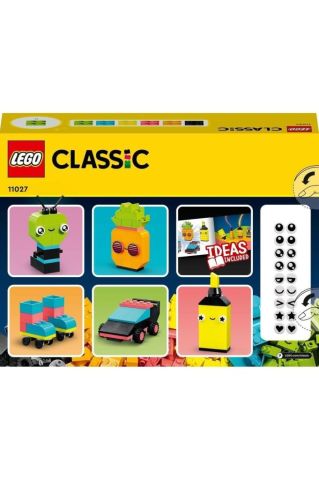 LEGO ® Classic Yaratıcı Neon Eğlence 11027 - 5 Yaş ve Üzeri Çocuklar için Yapım Seti (333 Parça)