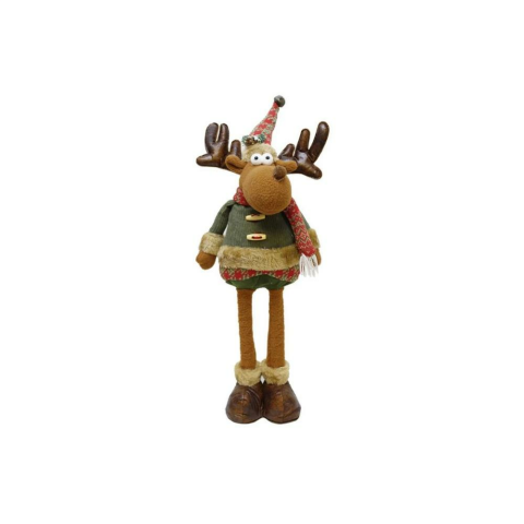 Yılbaşı Dekor Süsü Dekoratif Uzayan Peluş Geyik 56 - 42 cm