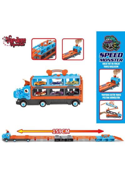 Dinazor Sürat Pistli Tır Uzayabilen Parkurlu Sürat Pisti 159 cm 6 Araçlı