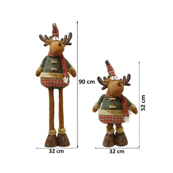 Yılbaşı Dekor Süsü Dekoratif Uzayan Peluş Geyik