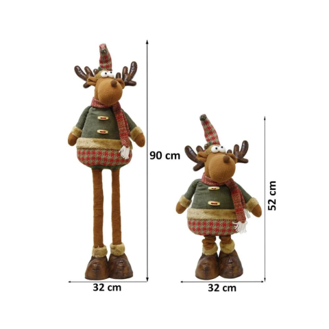 Yılbaşı Dekor Süsü Dekoratif Uzayan Peluş Geyik