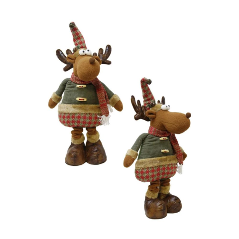 Yılbaşı Dekor Süsü Dekoratif Uzayan Peluş Geyik