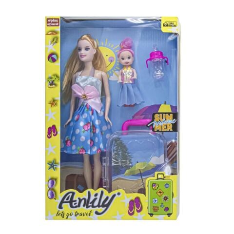 Anlily Kutulu Bavullu Bebek