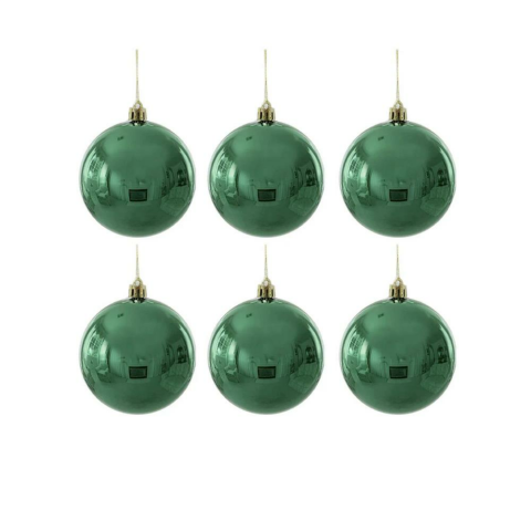 Yılbaşı Topu Çam Ağacı Süsü Yeşil 8 cm