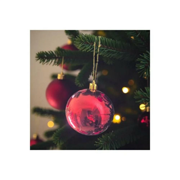 Yılbaşı Topu Bordo 8cm 6'lı