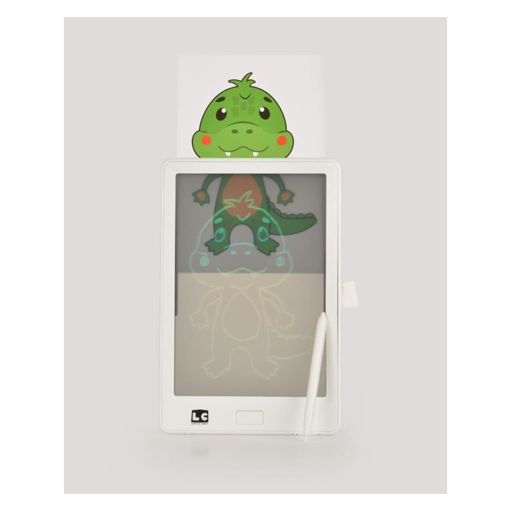 10 Inch Şeffaf LCD Dijital 4 Adet Çizim Kartlı Tablet- Beyaz