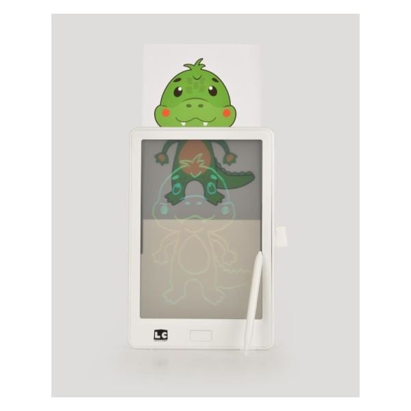 10 Inch Şeffaf LCD Dijital 4 Adet Çizim Kartlı Tablet- Beyaz