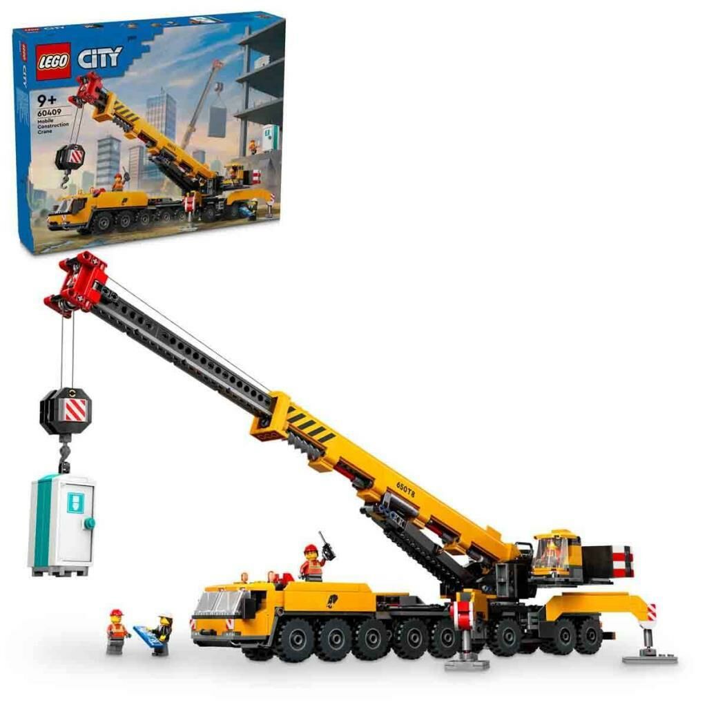 LEGO® CİLEGO City Sarı Mobil İnşaat Vinci 60409 - 9 Yaş ve Üzeri Çocuklar için Yaratıcı Oyuncak Yapım Seti (1116 Parça)