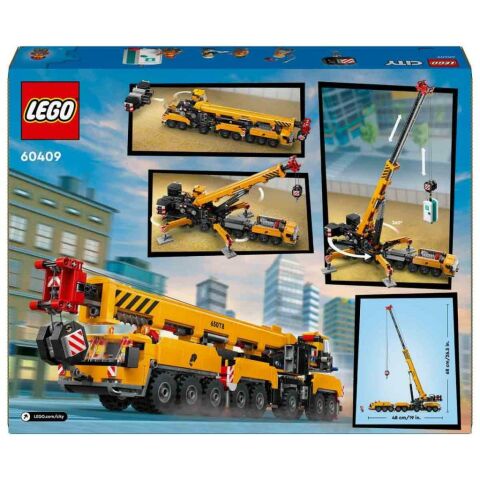 LEGO® CİLEGO City Sarı Mobil İnşaat Vinci 60409 - 9 Yaş ve Üzeri Çocuklar için Yaratıcı Oyuncak Yapım Seti (1116 Parça)