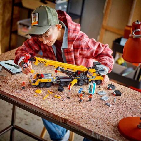 LEGO® CİLEGO City Sarı Mobil İnşaat Vinci 60409 - 9 Yaş ve Üzeri Çocuklar için Yaratıcı Oyuncak Yapım Seti (1116 Parça)