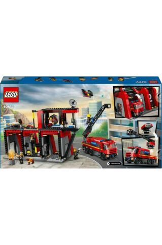 LEGO ® City İtfaiye Kamyonlu İtfaiye Merkezi 60414 -  Yaratıcı Oyuncak Yapım Seti (843 Parça)