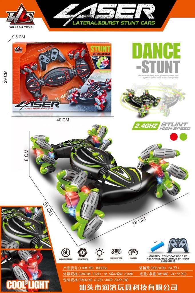 UZAKTAN KUMANDALI STUNT IŞIKLI ARABA RQ3036